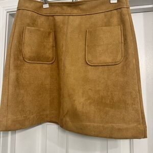 LOFT Camel Mini Skirt